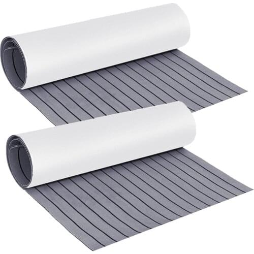 2 Stu Marine Floor Synthetic Teak EVA Foam Decking Sheet Light Gray