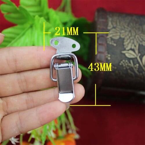 43*21mm Small duckbill Tiexiang box buckle Lock Chrome Hasp Decorative packaging small parts Wholesale