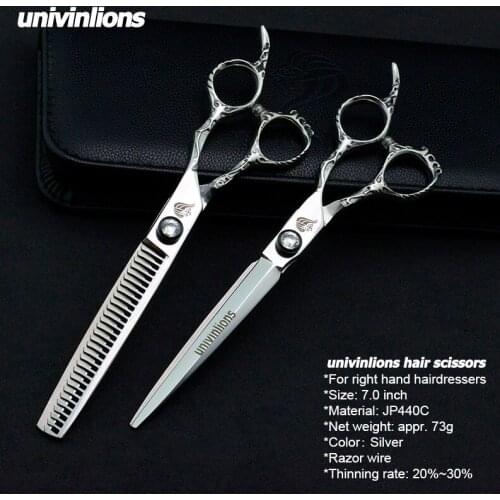 7" Pet Straight & Thinning Scissors Pet Dog Gromming Scissors Kit Pet Cutting ScissorsThinning Shears for Dog Cat Cutting Tools