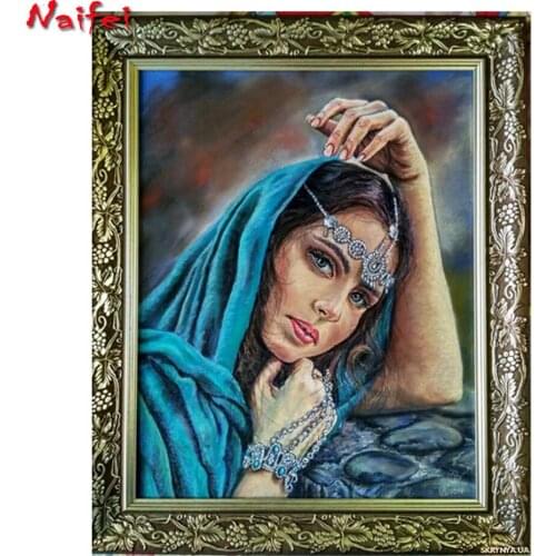 Full Square/Round Drill 5D DIY Diamond Painting Turquoise Collection mask becausful woman" Embroidery Cross Stitch 3D Home Decor
