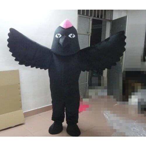 Black Eagle Mascot Costume Lanneret Falcon Hawk Glede Tercel Cartoon Character Eagle Mascotte Mascota Outfit Suit Fancy Dress