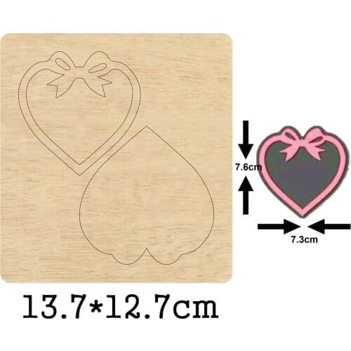 Heart Shape Bow Pendant Cutting Wood Dies 2020 New Die Cut&Wooden Dies Fit Common Die Cutting Machines on the Market