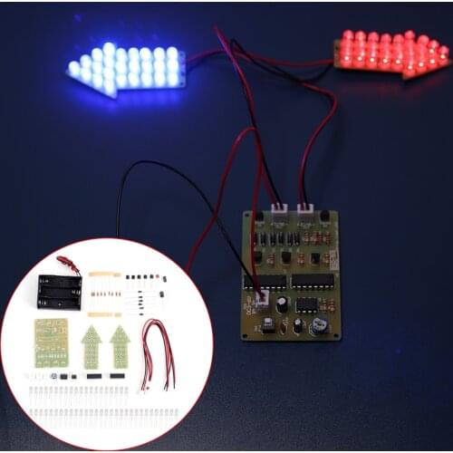 Dual-Color LED Flashing Light DIY Kit Analog Traffic Signal Indicator Electronic Parts Soldering Training Pratice Red Blue Green