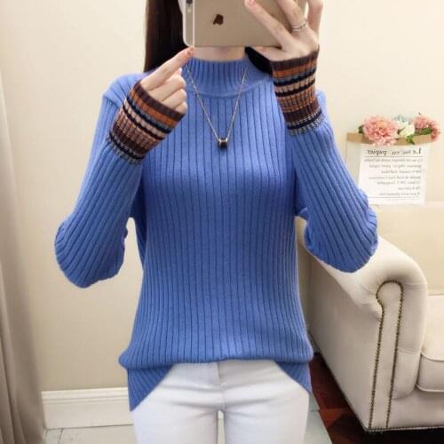 Cashmere Free / Cashmere Half Turtleneck Sweater Womens Autumn And Winter Bottom Coat New Lady Pullover Solid Sweater