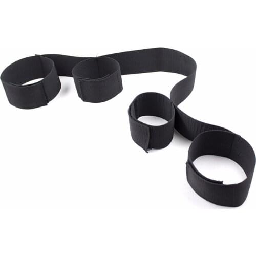 Classic Hot Sale Black Nylon Hands Cuff & Ankle Cuff BDSM Bondage Restraints Sex Toys For Couples, Adult Game Sex Products