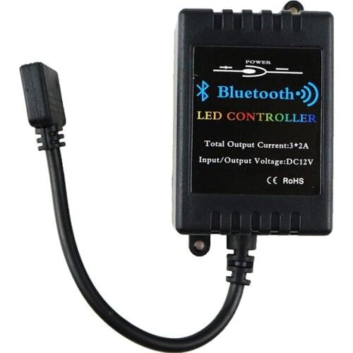 Bluetooth LED RGB Controller DC12V 6A ,music,time, Wireless IOS/Android Bluetooth 4.0 Controller for RGB SMD 5050 3528 led strip