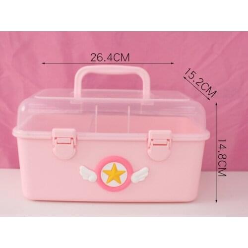 Cute Home Children Multi-layer First Aid Kit Cartoon Fresh Plastic Beauty Nail Tool Storage Box 2021 storage organizer