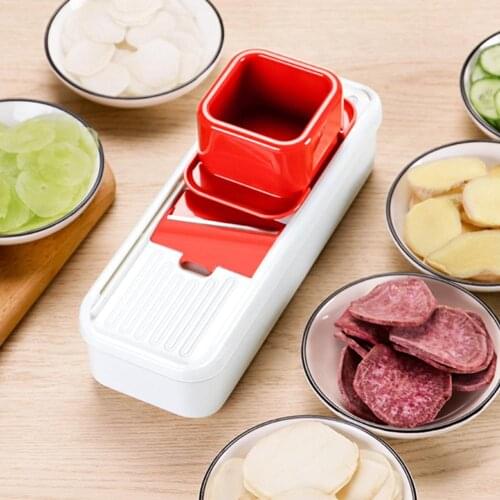 Multi-functional Vegetable Fruit Slicer Manual ABS Stainless Steel Minced Garlic Maker Potato Carrot Peeler Kitchen Tool