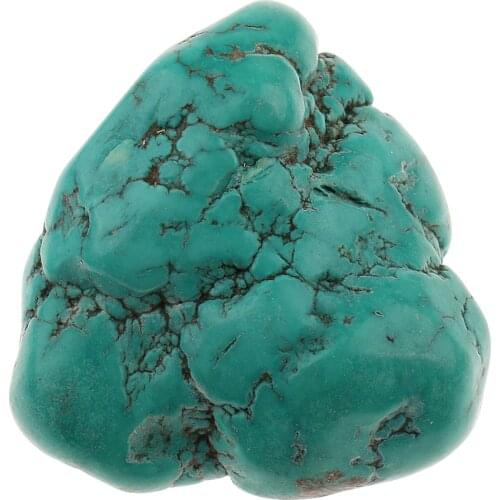 Natural Turquoise Gem Quartz Feng Shui Heal Crystal Terminate Home Decor Ornament for Jewelry Making