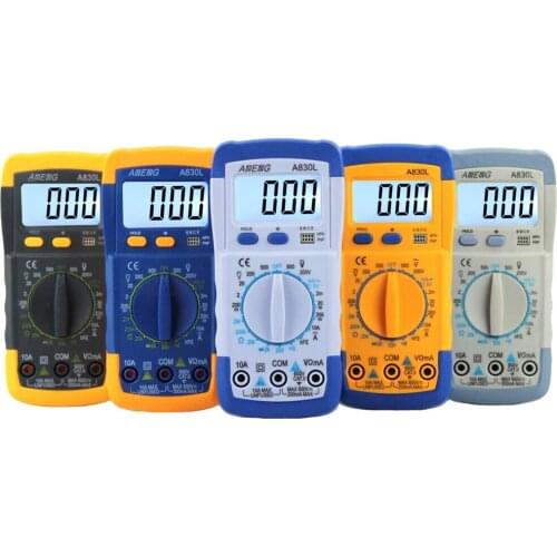 A830L Portable Digital Multitester Backlight Ammeter Voltmeter Handheld LCD Digital Multimeter Current Tester