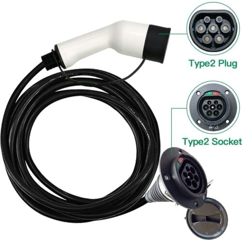 Type2 Socket to Type2 Charging Plug 5m Cable
