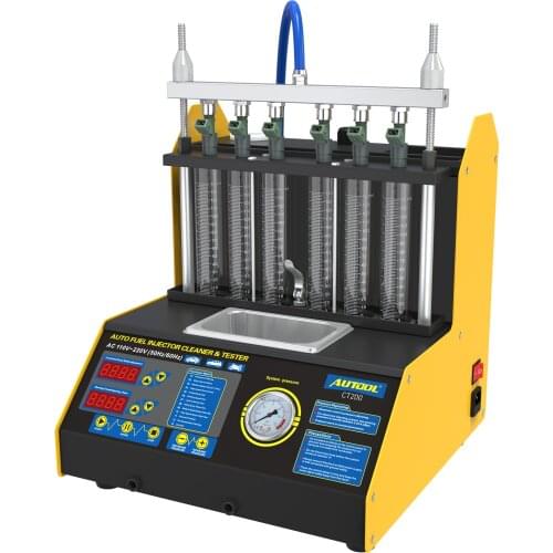 Autool CT200 Ultrasonic Cleaning Machine Cleaner Car Motorcycle 6 Cylinder Clean Electronic Tool Fuel Injector Tester