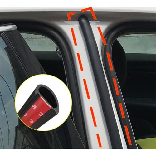 2Pcs Car Door Big D Seal Strip Filler Weatherstrip Edge Rubber Sealing For B Pillar Protection Front Auto Door Sealant For Cars