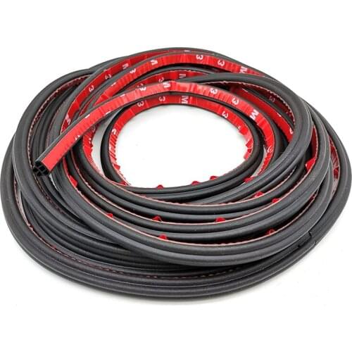 5m Car Door Protector Sealant Strip Double layer L shape seal strip For door trunk hood car accessories exterior