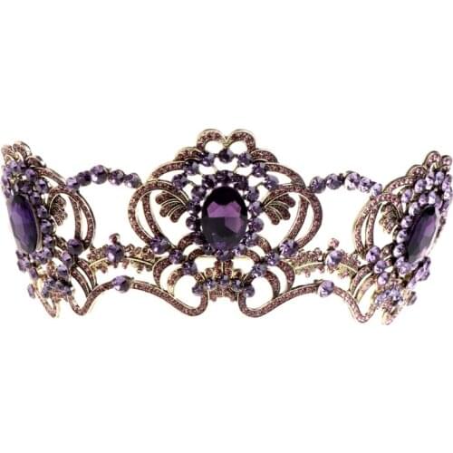 Vintage Wedding Bridal Rhinestone Headband Queen Crown Tiara Hair Accessories