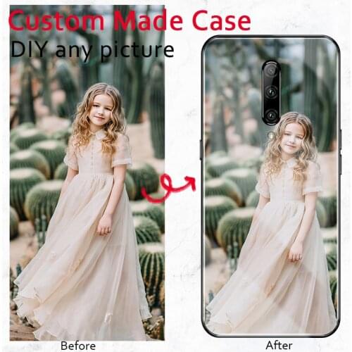 Tempered Glass back DIY phone case for oneplus 1+ 6 6T 7 7T pro 5 5T customized birthday gift print logo name photo cover shell