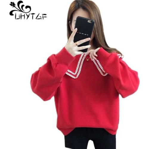 UHYTGF Womens Sweatshirt Korean Loose Oversized Hoodie Student Autumn Jacket Female Fashion Stitching Cute Girl Sweatshirts 1771