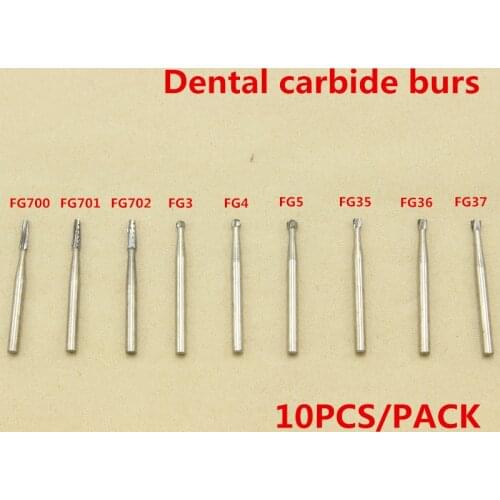 10 Pcs/Pack Dental Tungsten Steel Carbide Burs For High Speed Handpiece Bit dental laboratory equipment material Dentist Tools