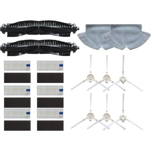 16Pcs Main Brush Roll Brush Side Brush Mop Cloth HEPA Filter for 360 S6 Robotic Vacuum Cleaner Spare Parts Accessories