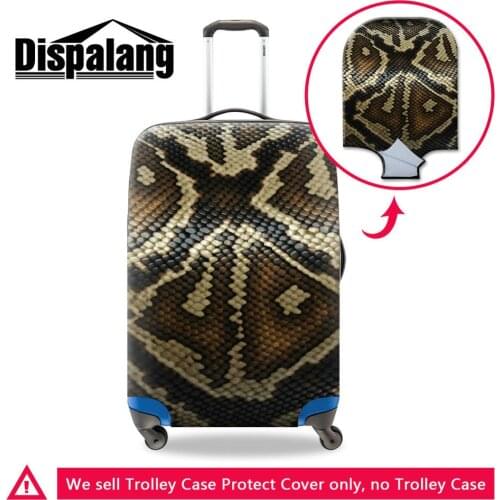 Cool Snake Leopard Skin Luggage Protect Cover For 18-32 Inch Women Men New Stretch Dustproof Suitcase Covers Travel Accessories