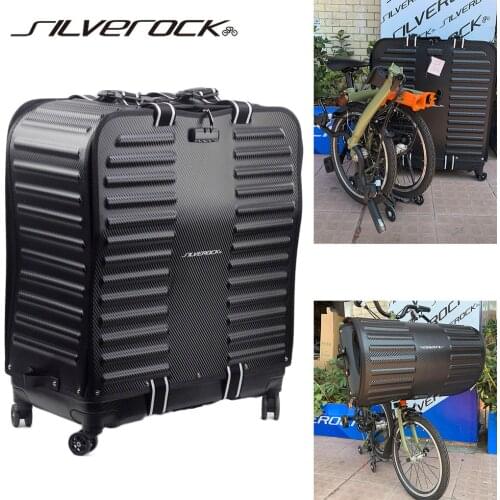 SILVEROCK Bicycle Luggage Travel Case Transport Carry Roll Packing Bag for Brompton PIKES 360 3SIXTY Folding Bike