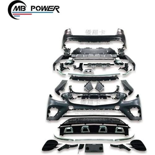 GLC class x253 to GLC43 TI style body kit 2016 year~ with car bumper rear diffuser exhaust tips x253 to GLC43 TI style car kits