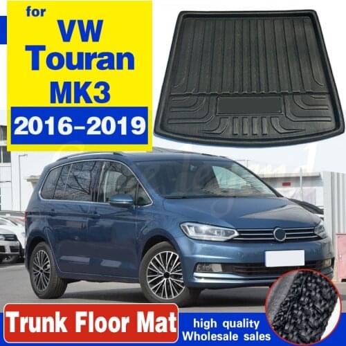 For VW Touran MK3 2016 2017 2018 2019 Car Cargo Boot Liner Tray Rear Trunk Floor Mat Carpet Heavy Duty Accessories