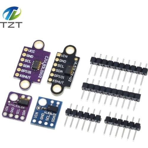 TZT VL53L0X Time-of-Flight (ToF) Laser Ranging Sensor Breakout 940nm GY-VL53L0XV2 Laser Distance Module I2C IIC 3.3V/5V GY-530