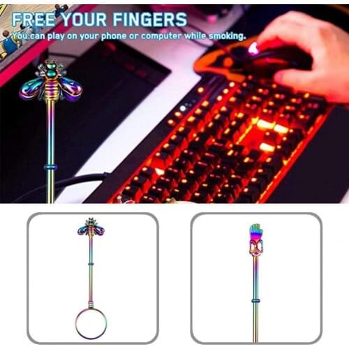 Copper Practical Lady Smoker Holder Ring Fashion Smoking Finger Ring Reusable for Typing