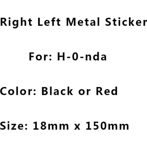 2pcs/1 pair 3D Metal Sticker Car Door logo Styling Accessories Side Fender Rear Trunk Emblem Badge Decal For Honda Mugen