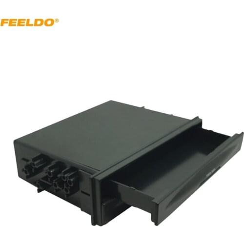 1DIN Size Car Stereo Dashboard Installation Mounting Refitting Trim Fascia Spacer Pocket Cassette Storage Drawer With Drink Cup