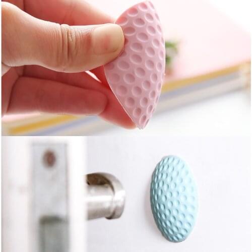 1PC Door Pads Silicone Rubber Door Stopper Self Adhesive Wall Protectors Anti-collision Crash Silent Door Handle Protective Pad