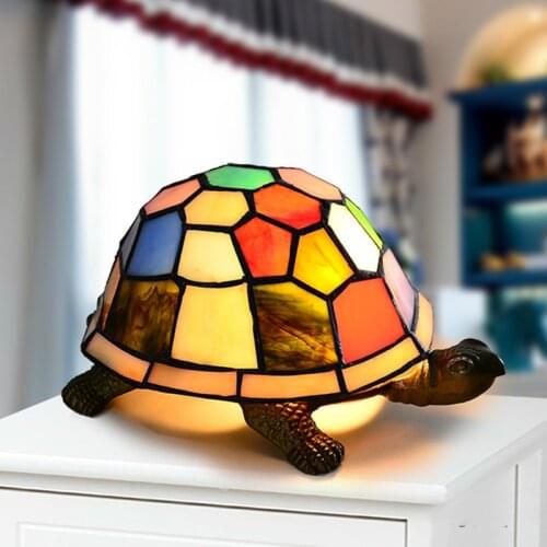 Mediterranean turtle night light baby bedroom decoration table lamp kids lamp creative cute cartoon Glass LED Turkish lamp CL523