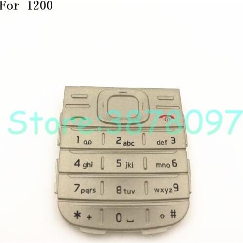 Original New Main Menu English Keypad Keyboard Buttons Cover Case For Nokia 1200 1208