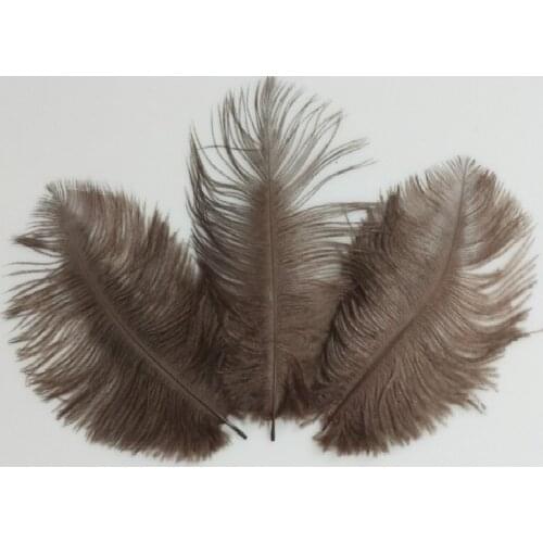 Wholesale 10pcs beautiful coffee ostrich feathers 6-8 inches/15-20 cm decoration