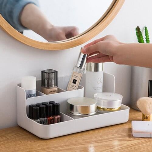 Makeup Organizer for student Large Capacity Cosmetic Storage Box Desktop Jewelry Nail Polish Drawer Container Pen Holder
