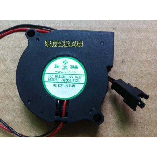 Original 5015 dfs501512l DC12V 0.8W 5cm turbine cooling small blower