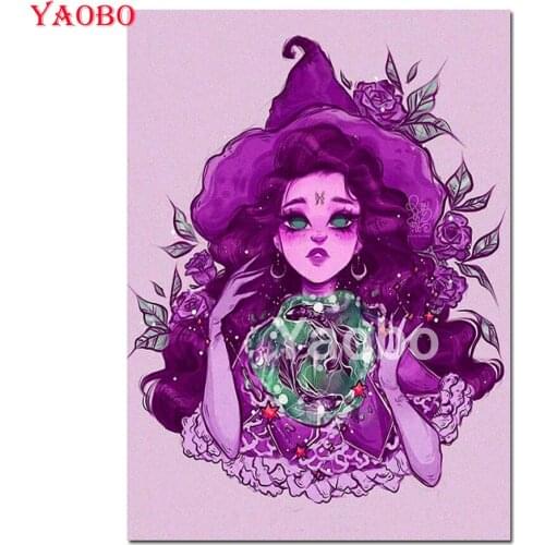 Full Drill Diamond mosaic Full Square/Round 5D Diamond painting Cartoon Princess DIY Diamond embroidery Cross stitch Witch Girl