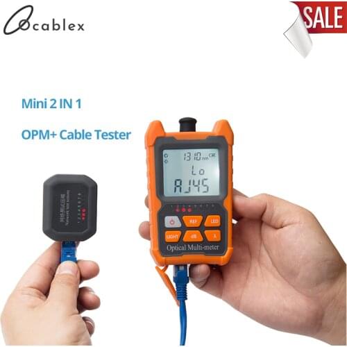 Ftth 2-in-1 handheld Fiber mini Optical Power Meter -70+6 dBm with Network Cable Test Function Free Shipping