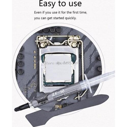 ZF-12 12W/mk 4g 8g For AMD Intel processor CPU Cooler Cooling Fan Thermal Grease VGA Compound Heatsink Plaster paste Drop Ship