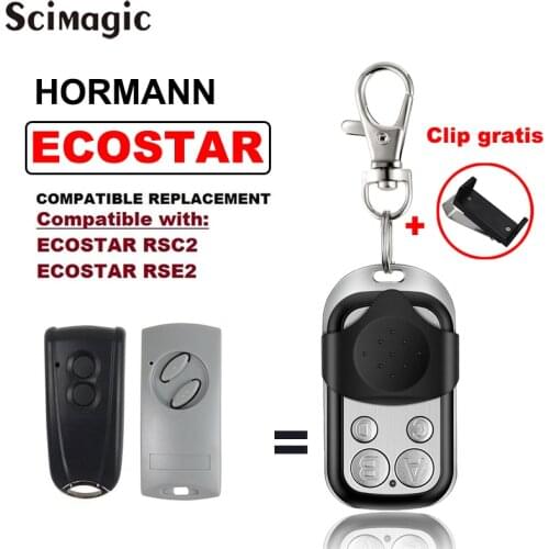 HORMANN ECOSTAR RSE2 RSC2 Garage Remote Control 433.92MHz ECOSTAR RSE 2 RSC 2 Command Garage Rolling Code Free Clip