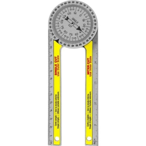 Miter Saw Protractor With Measuring Rulers Carpenter Tools Angle Finder Miter Gauge Household Measuring Instrument