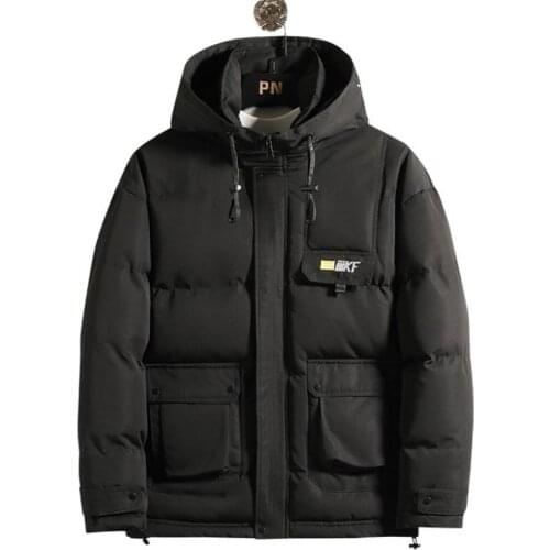 Winter Warm Men Jacket Casual Hooded Thick Hat Mens Coat Parka Male Thick Cotton Windbreaker