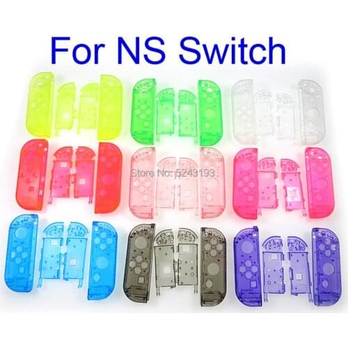 10sets Case For Nintendo Switch Joy Con Transparent shell Replacement Housing Shell Cover for NS JoyCons Controller clear Case