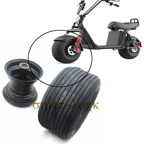 18X9.50-8 Tubeless Tire with Front Wheel Hub 225X55-8 Tire for Citycoco Electric Scooter Modified Accessories Parts