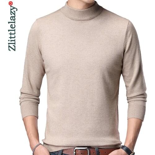 2020 new casual knitted turtleneck sweater men pullover clothing fashion clothes knit winter warm mens sweaters pullovers 81341
