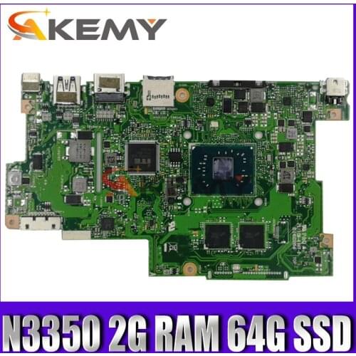 Akemy E203NA For Asus E203N E203NA E203M E203MA Laotop Mainboard Motherboard W/ N3350 2G RAM 64G SSD