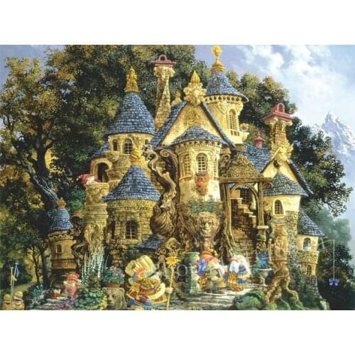 New Arrival 5d diy diamond painting full square / round drill Castle landscape 3D diamond embroidery rhinestone mosaic