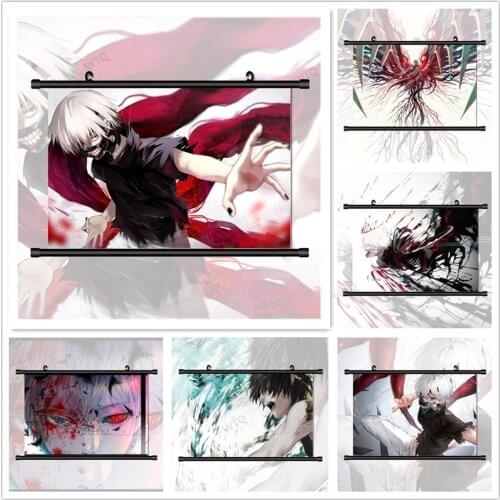 WTQ Anime Posters Tokyo Ghoul Kaneki Ken Anime Manga HD Print Wall Decor Canvas Painting Wall Art Picture Room Decor Home Decor