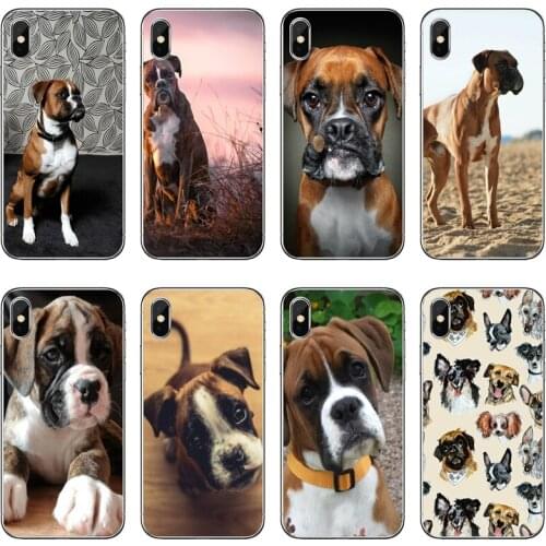 Cool Boxer Dog Soft Phone Case For Samsung Galaxy M30 A70 A60 A50 A40 A30 A10 A9 A8 A6 J8 J4 J6 Prime Plus 2018